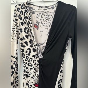 Sexy elegant Leopard’s Maxi dress Black/white size Medium